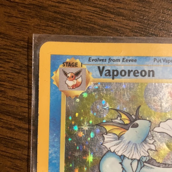 1999 Pokémon TCG Vaporeon Jungle Set 12/64 Unlimited Holo - Picture 3 of 12